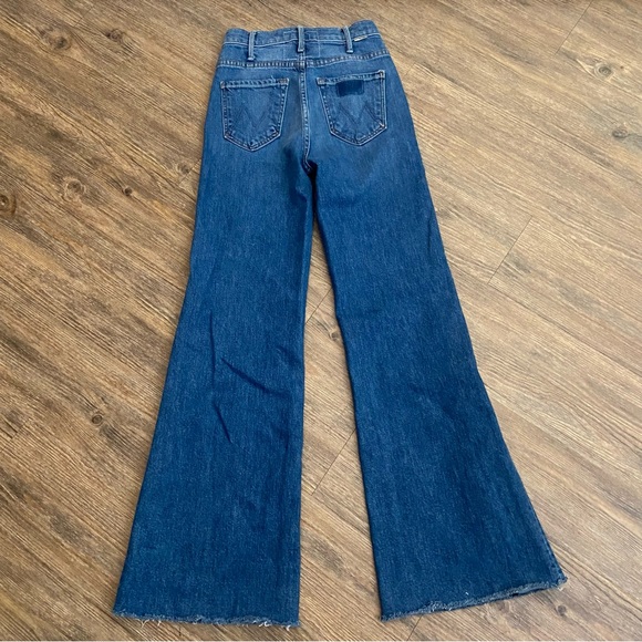 MOTHER SUPERIOR Denim  The Hustler Roller Heel Fray Wide Leg Jean 24 - Picture 13 of 13